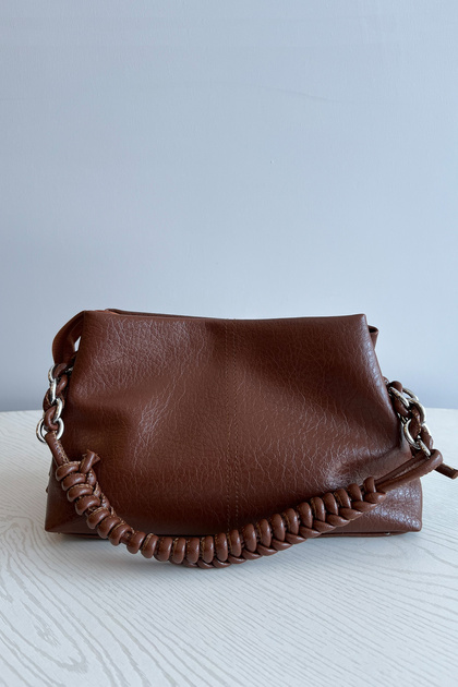 Women's Shoulder Bag with Knitted Handle | Elia