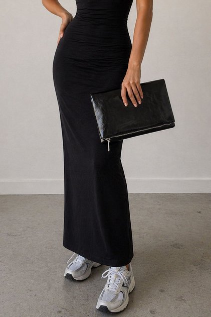 Black Wrinkled Skin Women's Bag