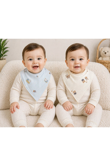 Greenmoon Organic 100% Cotton 2-Piece Baby Collar/Bib
