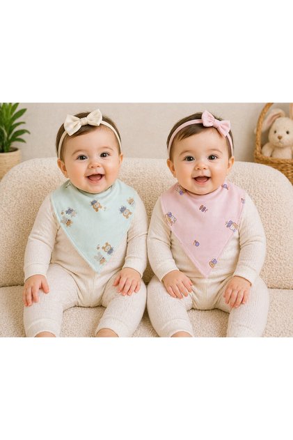 Greenmoon Organic 100% Cotton 2-Piece Baby Collar/Bib