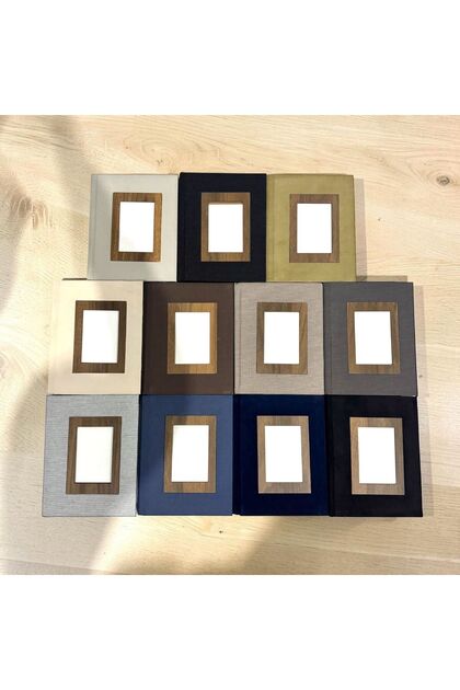 10 Pieces Koton 10+1 Salon Album with Pasports and Interleaves - Salon Album - Wedding Album 10 Pieces Mixed Colors