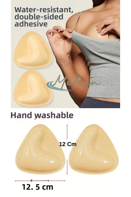 Double-Sided Silicone Adhesive Wedding Dress Evening Dress Swimsuit 2 Size Breast Lifter Push up Bra Support Pad