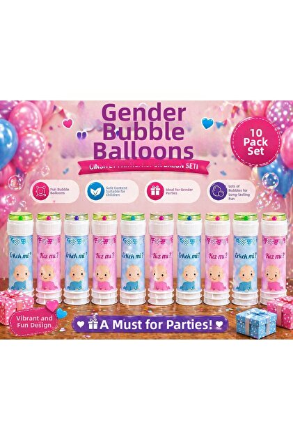 Gender Party Foam Balloon Set Girl or Boy Baby Shower Gender Reveal Party Supplies Bubble