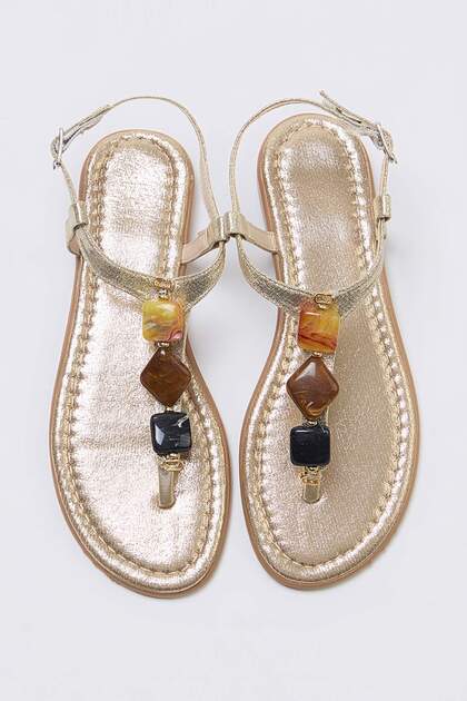 Gold Women's Sandals Takss26Sd00011