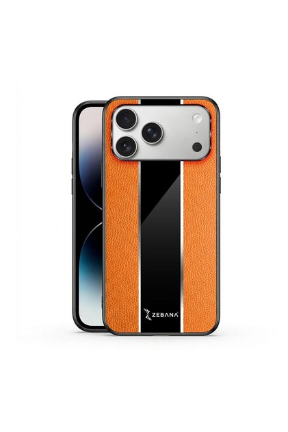 Apple iPhone 17 Pro Max Compatible Case Premium Leather Case Orange