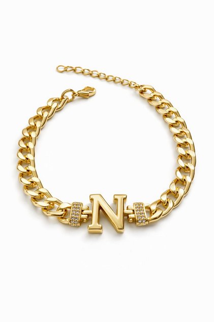 Women's Bracelet Letter Non-Tarnish Zircon Stone Special Plated Adjustable Bracelet