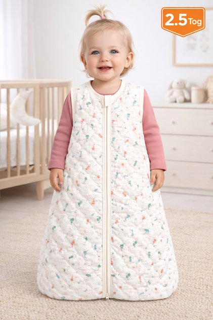 Baby Thick Fiber Sleeping Bag Inner and Outer Fabric 100% Natural Cotton Double Layer Special Fabric Unisex