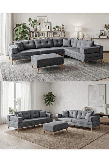 Velura Home & Living Zeri Yataklı Puzzle Modüler Köşe Koltuk