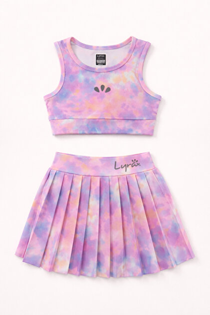 Lyrax Embossed Shorts Skirted Girls' Swimsuit