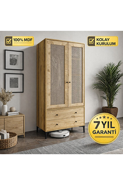 VENATTO Trio 2 Kapılı Dolap (%100MDF) - Fiyatı, Yorumları