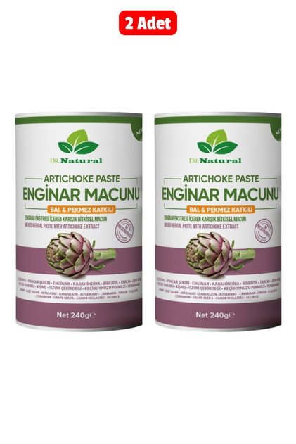 2 Adet Enginar Macunu Pekmez ve Bal Katkılı Bitkisel Karışımlı Macun 240 Gr.