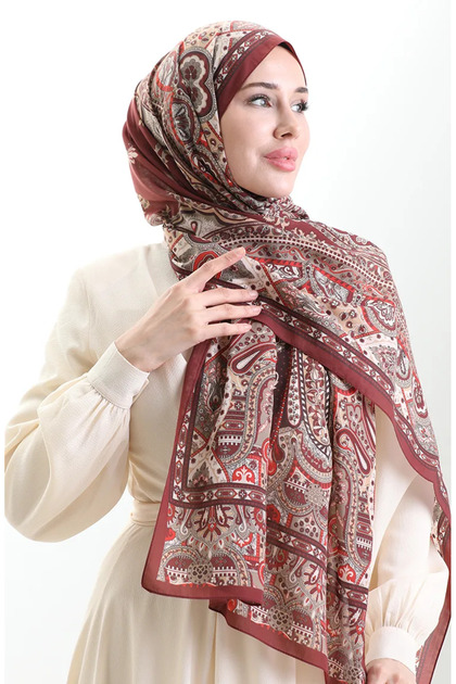 Karaca cotton shawl 82004-10 black pink