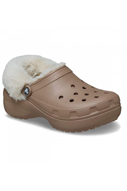 Crocs Classic Platform Fuzz Lined Clog Kadın Terlik 212854