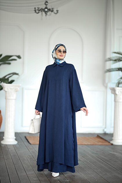 NS Moda Tesettür Rona Takım Lacivert Model-531 - Fiyatı, Yorumları