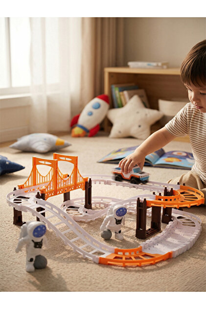 Ogi Mogi Toys Uzay Pisti Seti – 39 Parça Pilli Araçlı ve