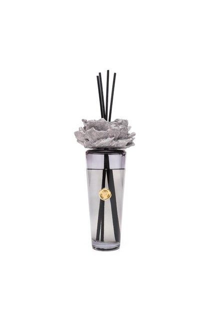 400 ml Siyah Konik Cam Şişe Seramik Taş Bambu Çubuklu Black Vanilya Oda Kokusu