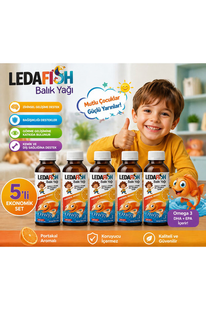 Ledafish Fish Oil Syrup 150ml X5 Pieces