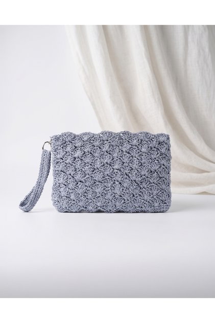 Elisa Clutch çanta I İstridye&yelpaze Kağıt ip Çanta