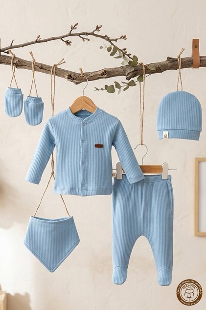 Ocean Blue Calm Baby Hospital Discharge Set