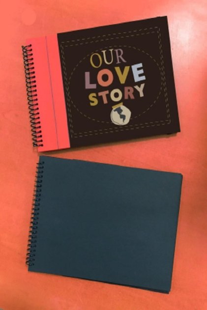 Our Love Story Special Design Notebook Black Inner Leaf