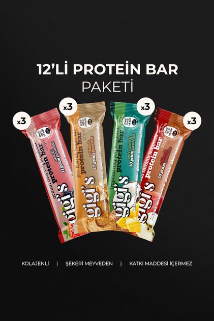 12 Adet Karışık Protein Bar Paketi