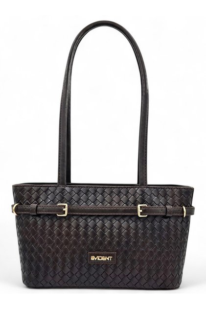 Brown Knitted Patterned Belt Detailed Bucket Model Women's Shoulder Bag