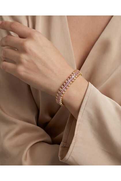 Luxe Series Bracelet with Stones, Gold Color Plating + Gift Package