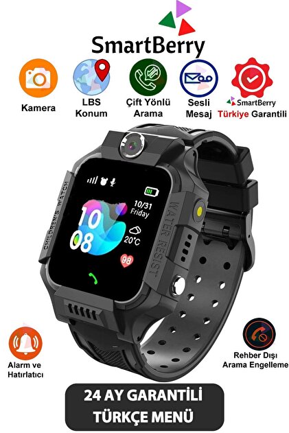 Smartberry Z2 Lbs Konumlu Akıllı Çocuk Takip Saati Sim Kartlı