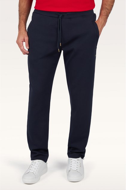 Erkek Pamuklu Regular Fit Normal Bel Daralan Paça Mavi-Gold Pantolon