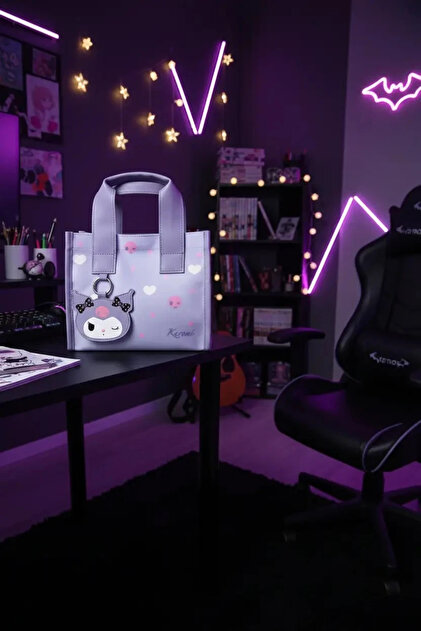 Miniso Sanrio Lisanslı Kuromi Kare Yiyecek Çantası – Dayanıklı ve