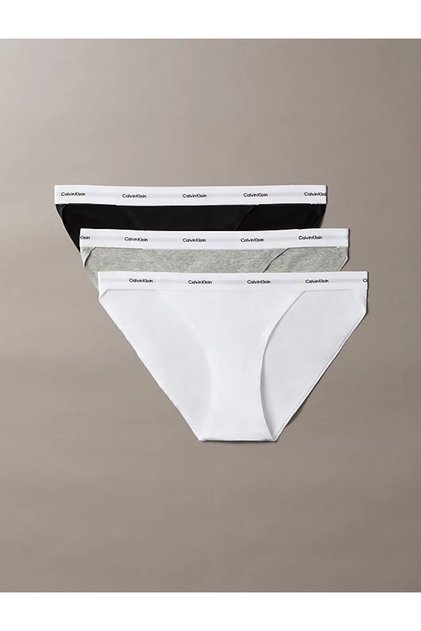 Women's Cotton Slim Fit Elastic Waistband 3-Piece Black-White Boxer
