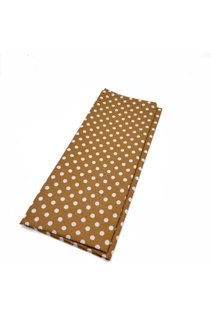 Bag Accessory 120X50 cm Cotton Lining Fabric Mustard Yellow Small Polka Dot