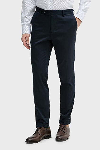 Boss Cotton Slim Fit Regular Waist Narrow Leg Trousers Men's Pants 50561572  404- Trendyol