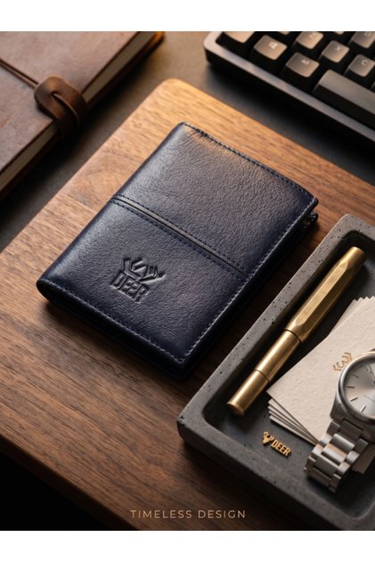 Lyon Model Magnetic Genuine Leather Wallet Father's Day Gift