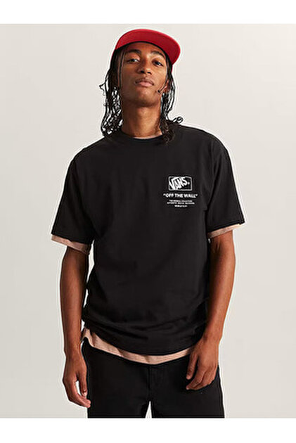 Vans WORLD TOUR LOOSE SS TEE Erkek Koyu Yeşil T-Shirt - VN000VY8