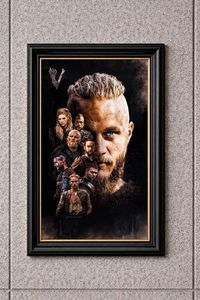 postercraft Vikings Ragnar Lothbrok Art Modern Panel Tablo Poster