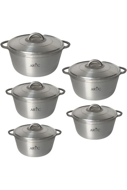 Cast Iron Cooking Pot with Lid – Heavy Duty Round Casserole for Gas Stove Size 20cm to 28cm