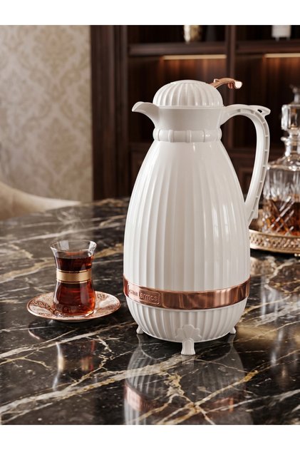 Png-7005 1.5 Lt Saray Glass Thermos White