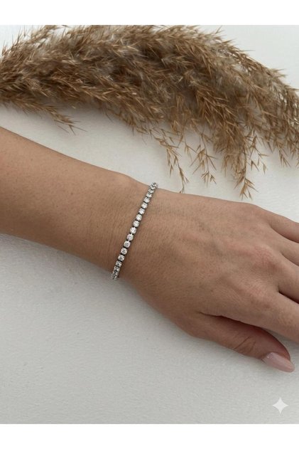 Classic Zircon Stone Waterway Steel Bracelet