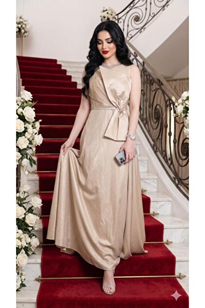 sachin and babi light blue dress Popular Champagne Soft Satin Mermaid Cowl-neck Long Evening Prom Dress –  MarryLover main image 0