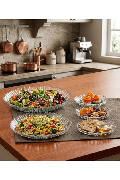 5-Piece Presentation & Service Plate & Bowl Set