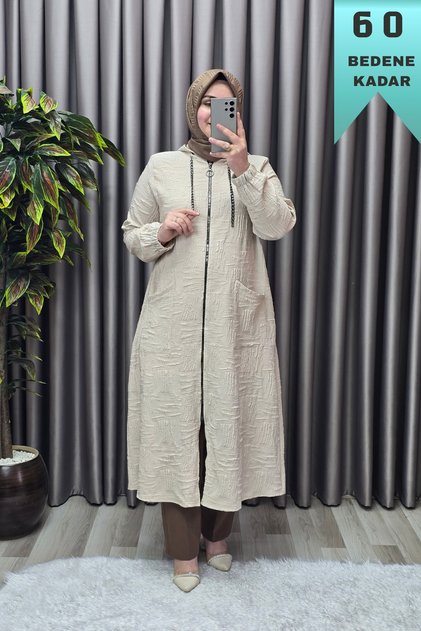 Women's Clothing Plus Size Embossed Printed Hooded Bag Cap with Pockets
