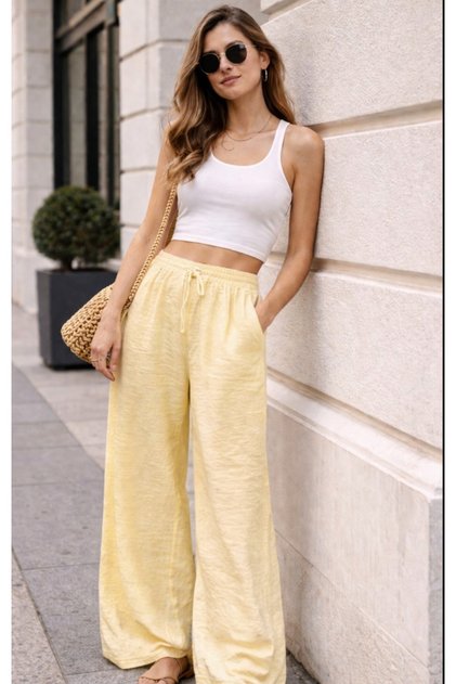 Women's Lined Wide Leg Trousers