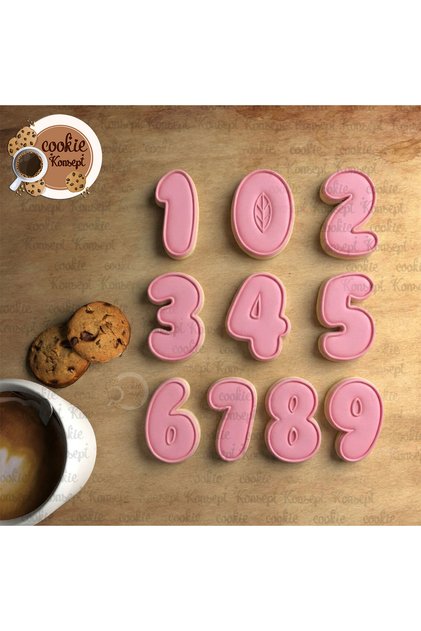 Bubblegum Number Set | For Cookies, Sugar Paste, and Clay