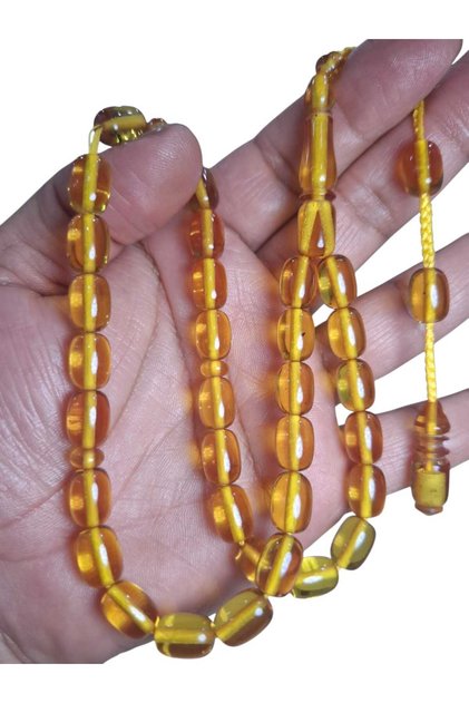 Original Fire Amber 8*12 mm Prayer Beads Suitable for Daily Use