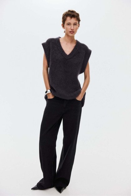 Mohair-blend sweater vest