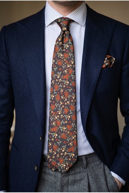 Art Silk Luxury Necktie – Fine Fabric Tencel Silk Print, Italy Como Quality & Milano Style Paisley Pattern