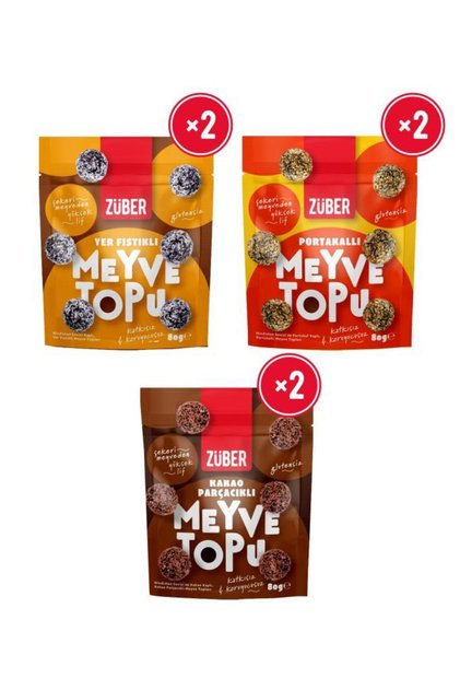 Fruit Ball Trial Pack 80g X 6 Pieces (Peanut, Orange, Cocoa Chips)