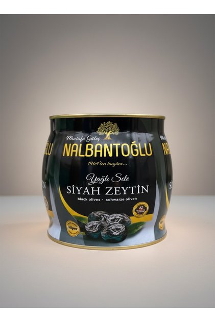 Özel Seçim İri Boy 2 kg Kahvaltılık Doğal Yağlı Sele Siyah Zeytin