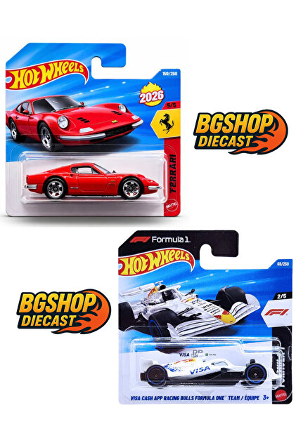 HOT WHEELS Ferrari Dino 206 GT - FORMULA 1 Visa Cash App Racing